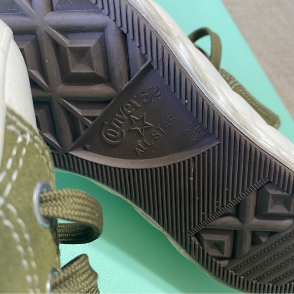 Converse Chuck Taylor All Star Lift Platform Moss Green Sneakers Size 5.5 - Picture 9 of 14